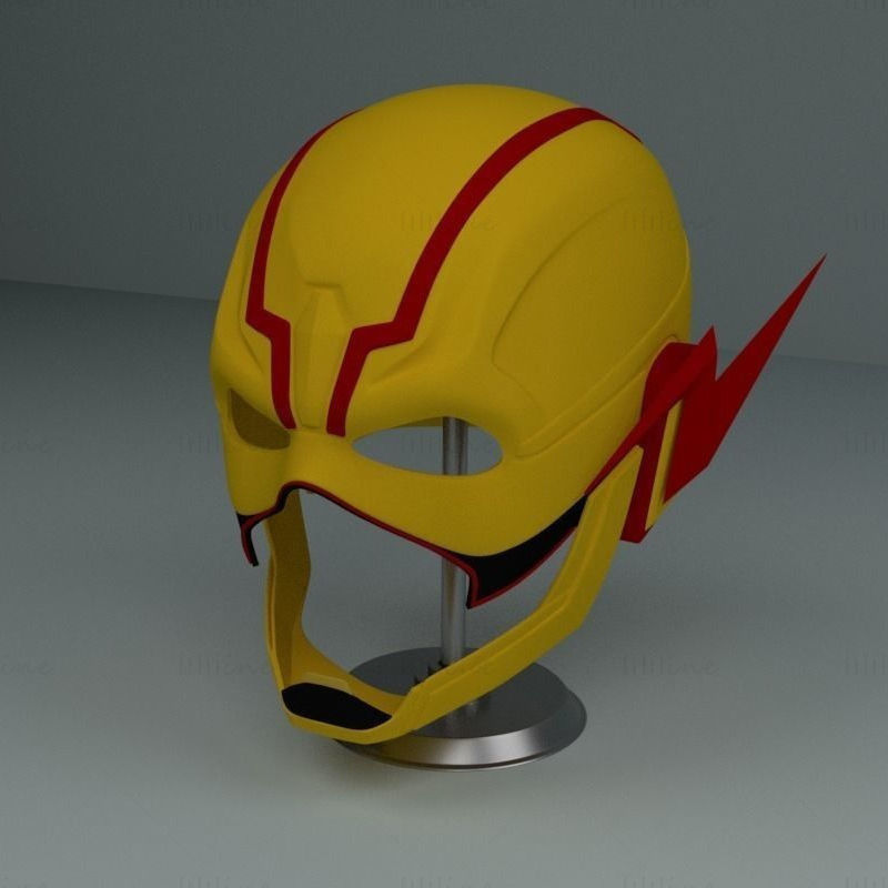 DC Cosplay Flash Helmet 3D Model Ready to Print STL OJB FBX