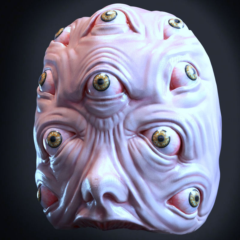 Heavenly angel horror mask 3D Printing Model STL
