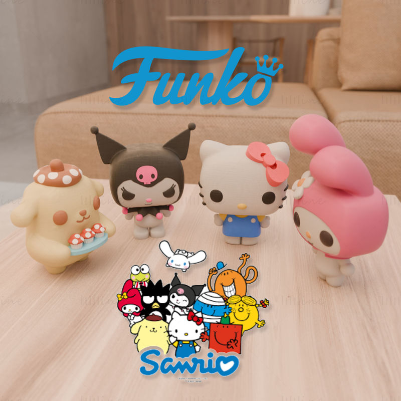 SANRIO PACK 4 3D PRINTING MODEL STL FUNKO POP